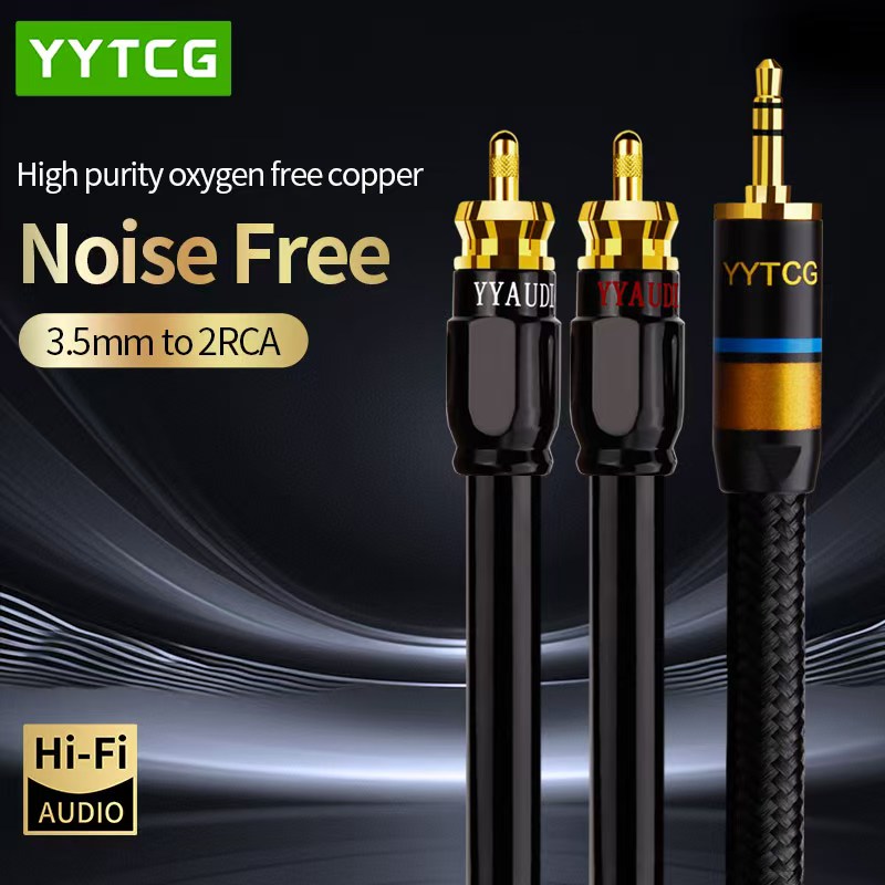 Home Cinema Ampli - YYTCG RCA Cable HiFi Stereo 3.5mm