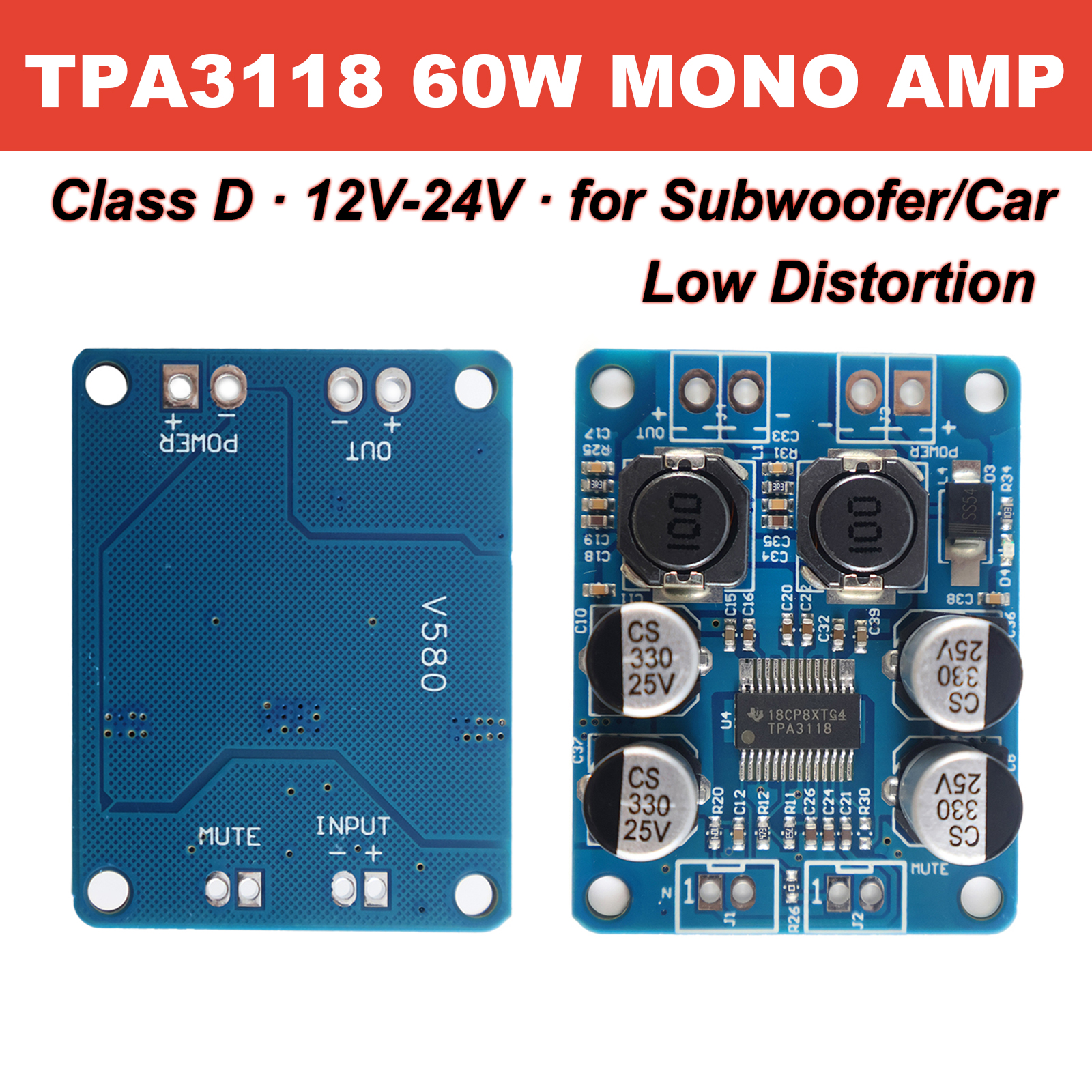 Home Cinema Ampli - TPA3118 60W Mono Class D Digital