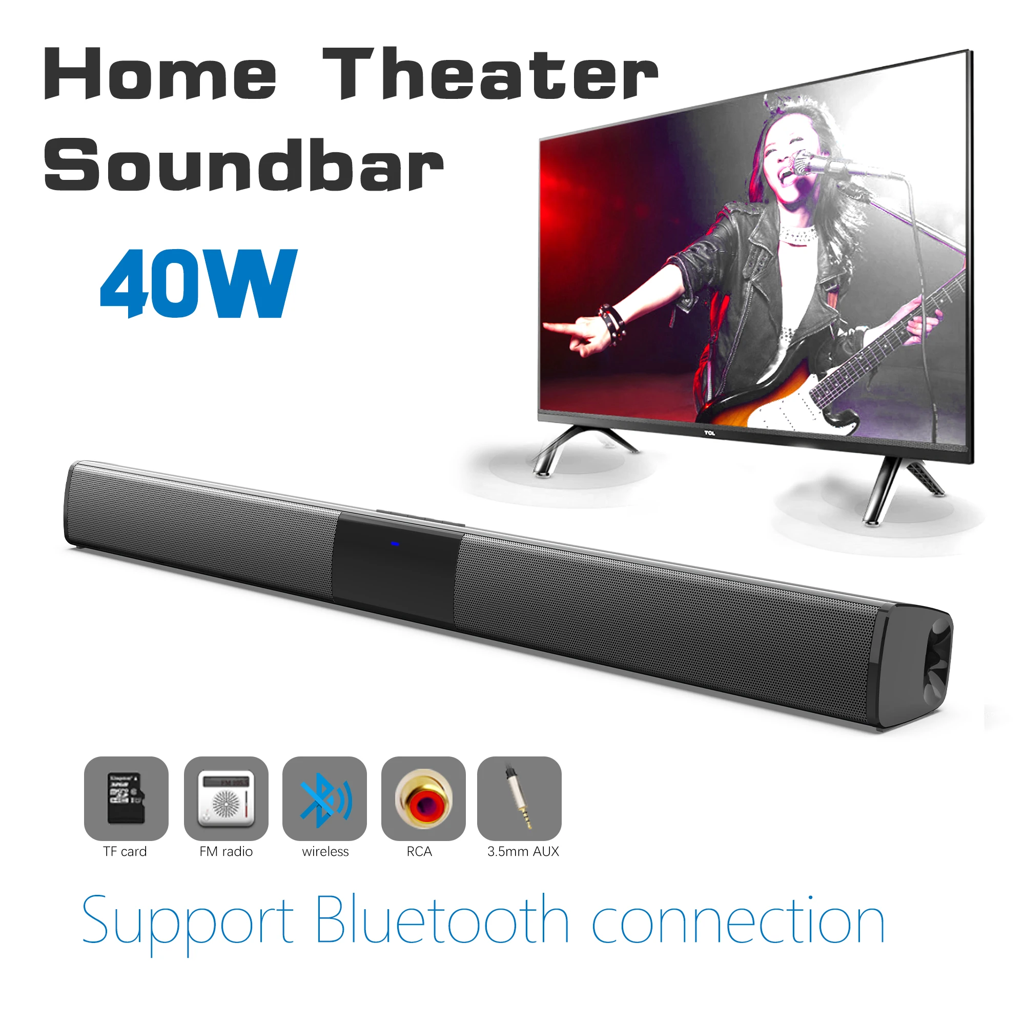 Home Cinema Samsung 5.1 - 40W High Power Soundbar for TV