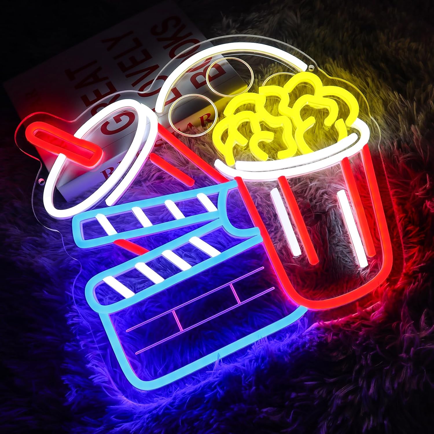 Cinema Neon Sign Art Wall Ligh - Home Cinema Wall Lights ulasan dan harga