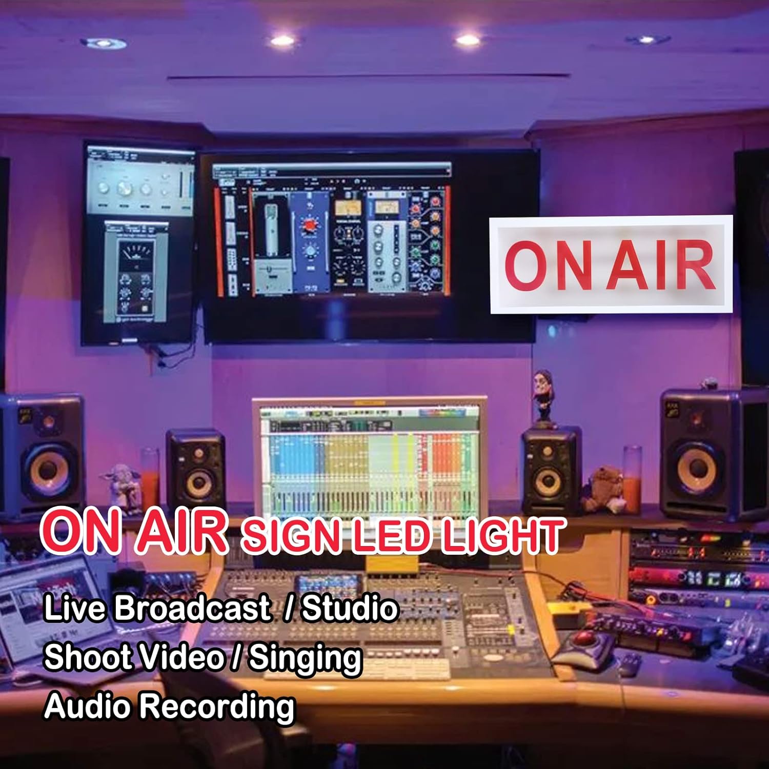 ON AIR SIGN LED LIGHT Recordin - Home Cinema Wall Lights ulasan dan harga
