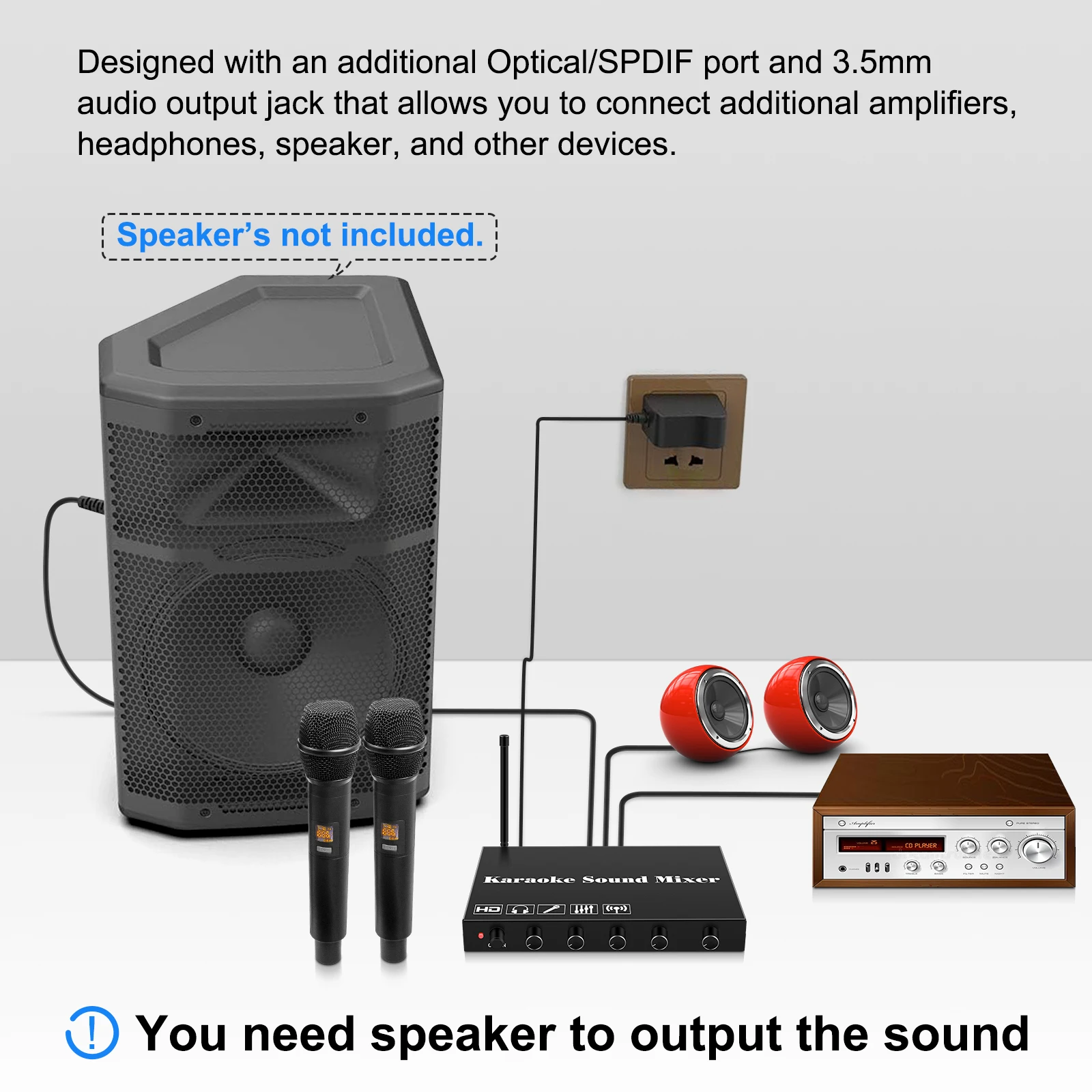 HDMI Karaoke Player Mixer Home - Home Cinema Ampli ulasan dan harga