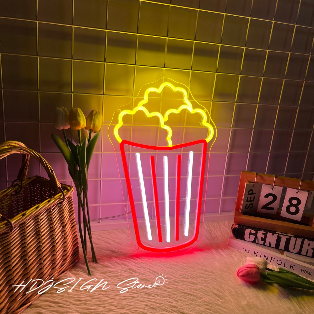 Neon Sign Popcorn Led Lighting - Home Cinema Wall Lights ulasan dan harga