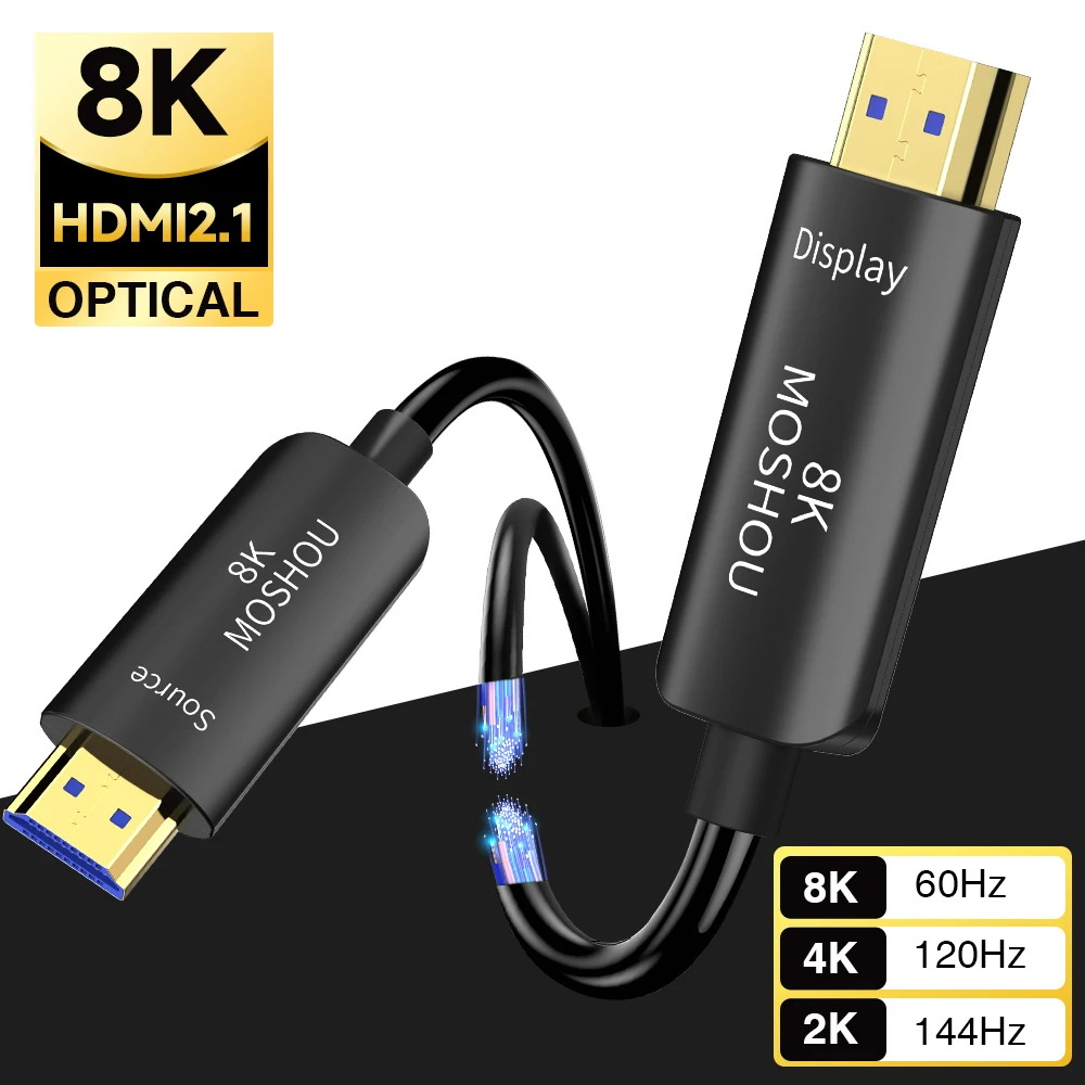 MOSHOU 8K Optical Fiber HDMI 2 - Hdmi Arc Cable ulasan dan harga