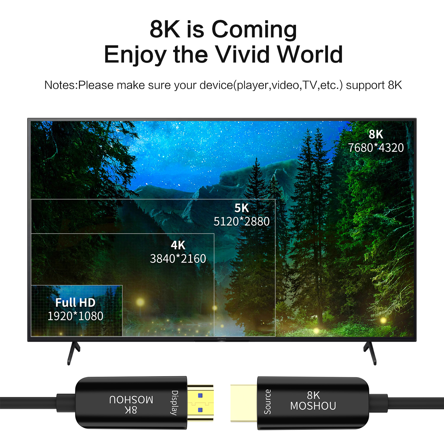 MOSHOU 8K Optical Fiber HDMI 2 - Hdmi Arc Cable ulasan dan harga