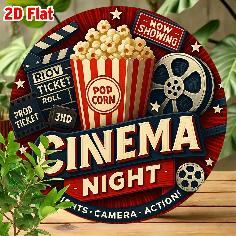 2D Retro Movie Metal Wall Art  - Home Cinema Wall Lights ulasan dan harga