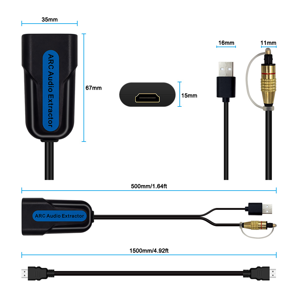 HDMI ARC eARC Audio Extractor  - Hdmi Arc Cable ulasan dan harga