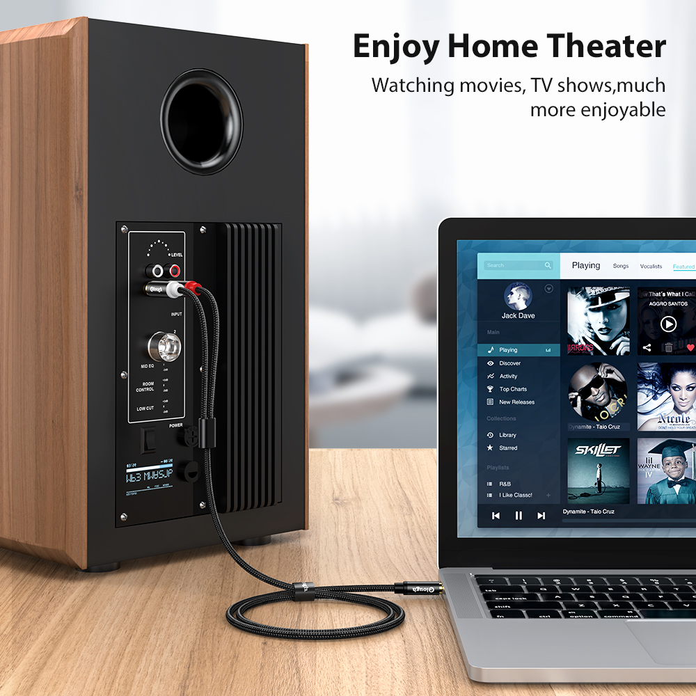 Elough RCA Cable AUX RCA Speak - Home Cinema Ampli ulasan dan harga