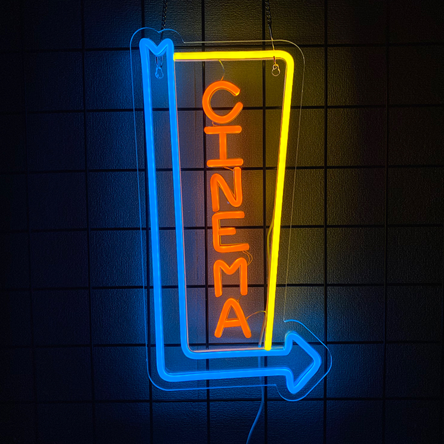 Cinema Neon Sign For Wall Deco - Home Cinema Wall Lights ulasan dan harga