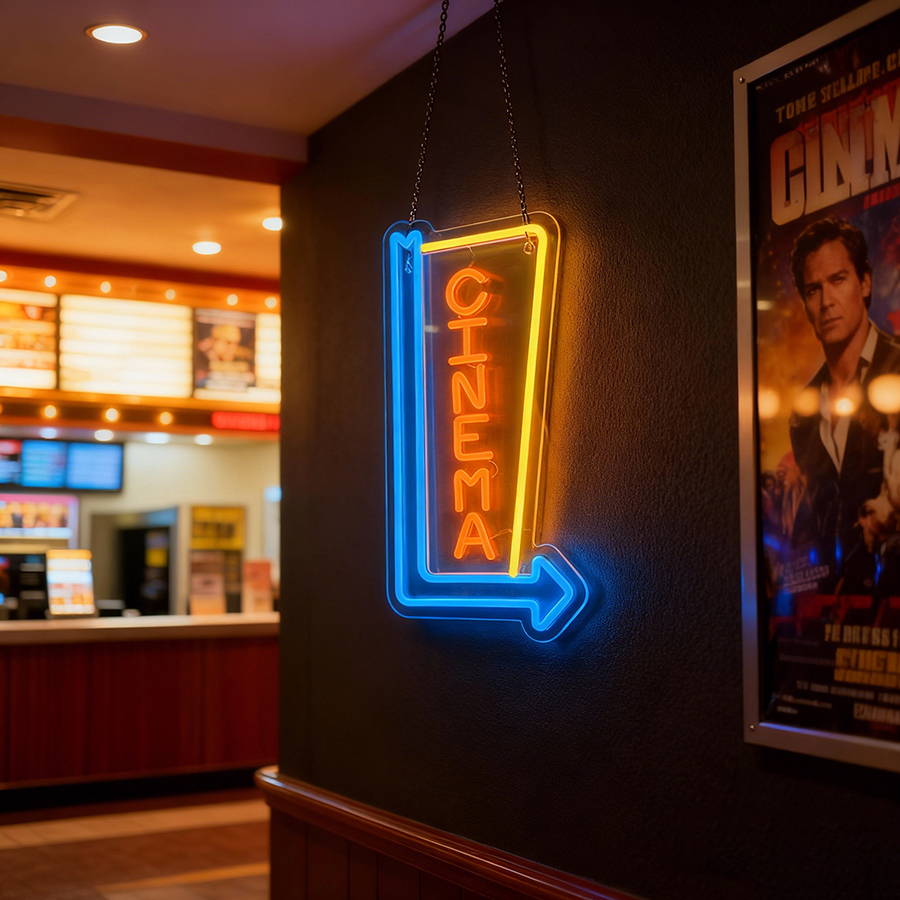 Cinema Neon Sign For Wall Deco - Home Cinema Wall Lights ulasan dan harga