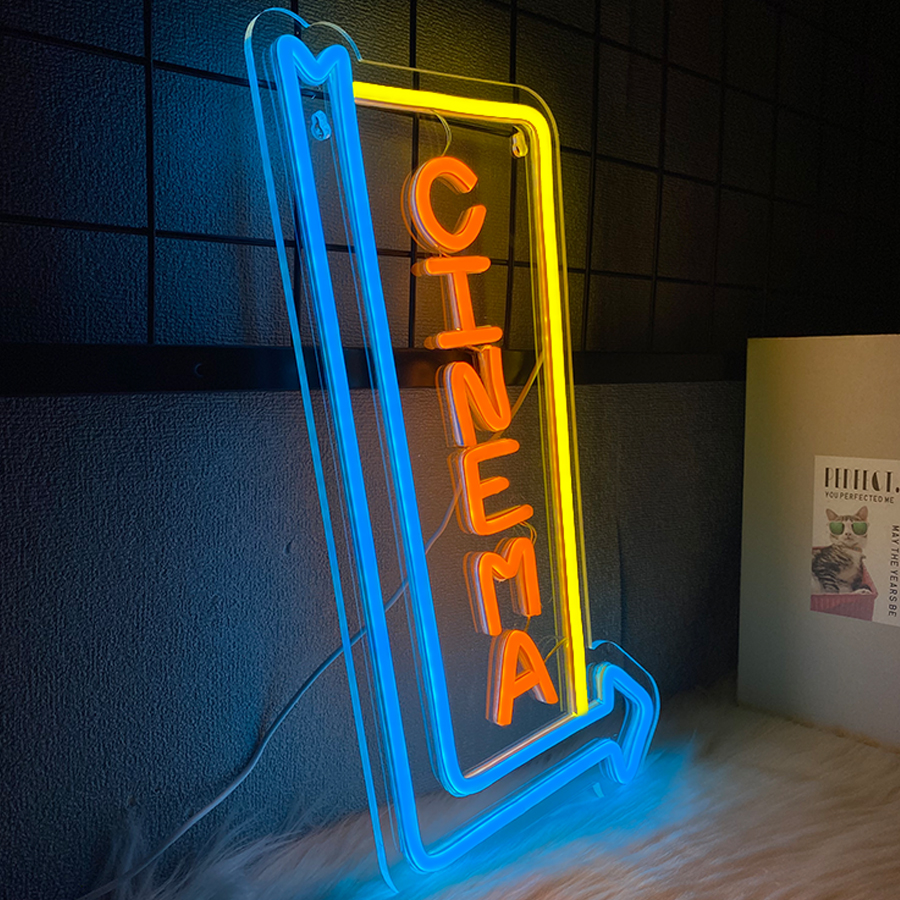 Cinema Neon Sign For Wall Deco - Home Cinema Wall Lights ulasan dan harga