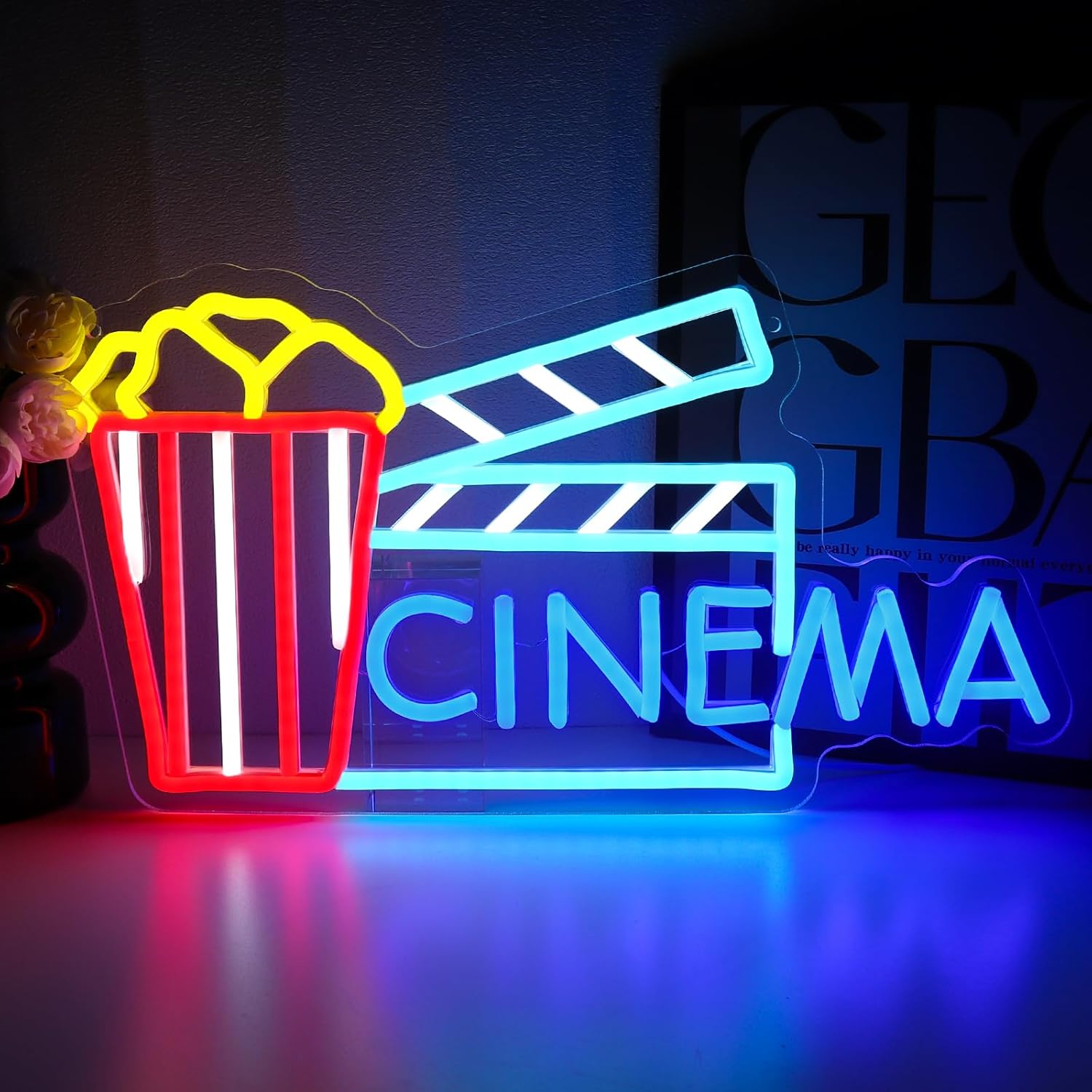 Cinema Neon Sign Art Wall Ligh - Home Cinema Wall Lights ulasan dan harga