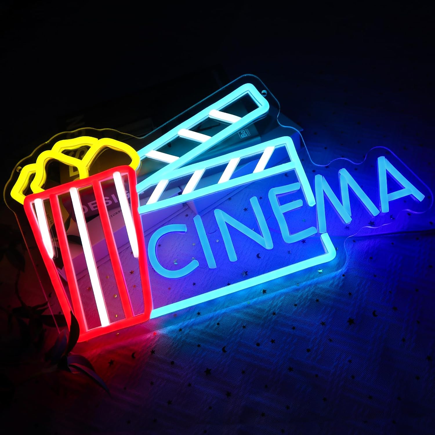 Cinema Neon Sign Art Wall Ligh - Home Cinema Wall Lights ulasan dan harga