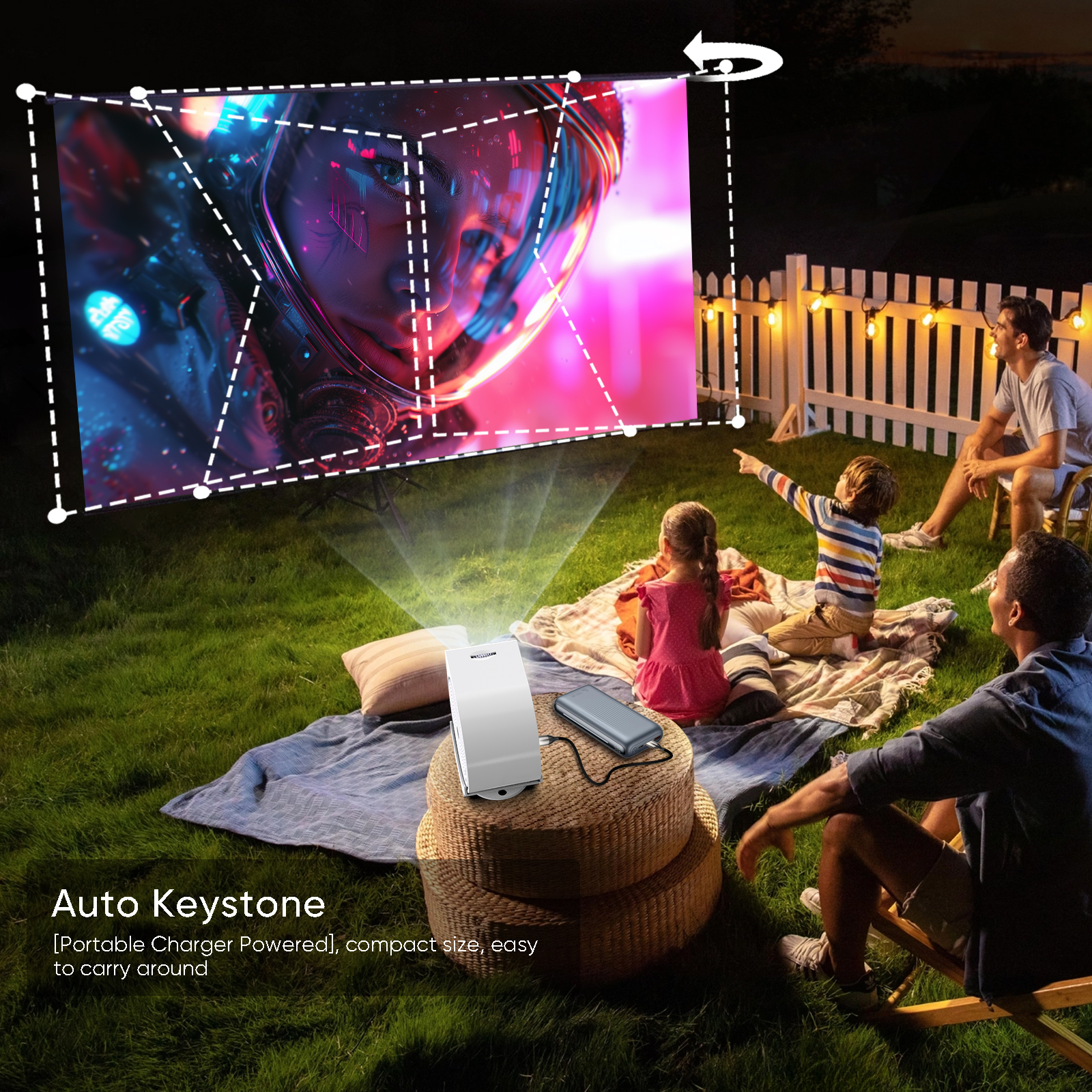 TYPE C 4K Mini Projector with  - Xiaomi Home Cinema ulasan dan harga