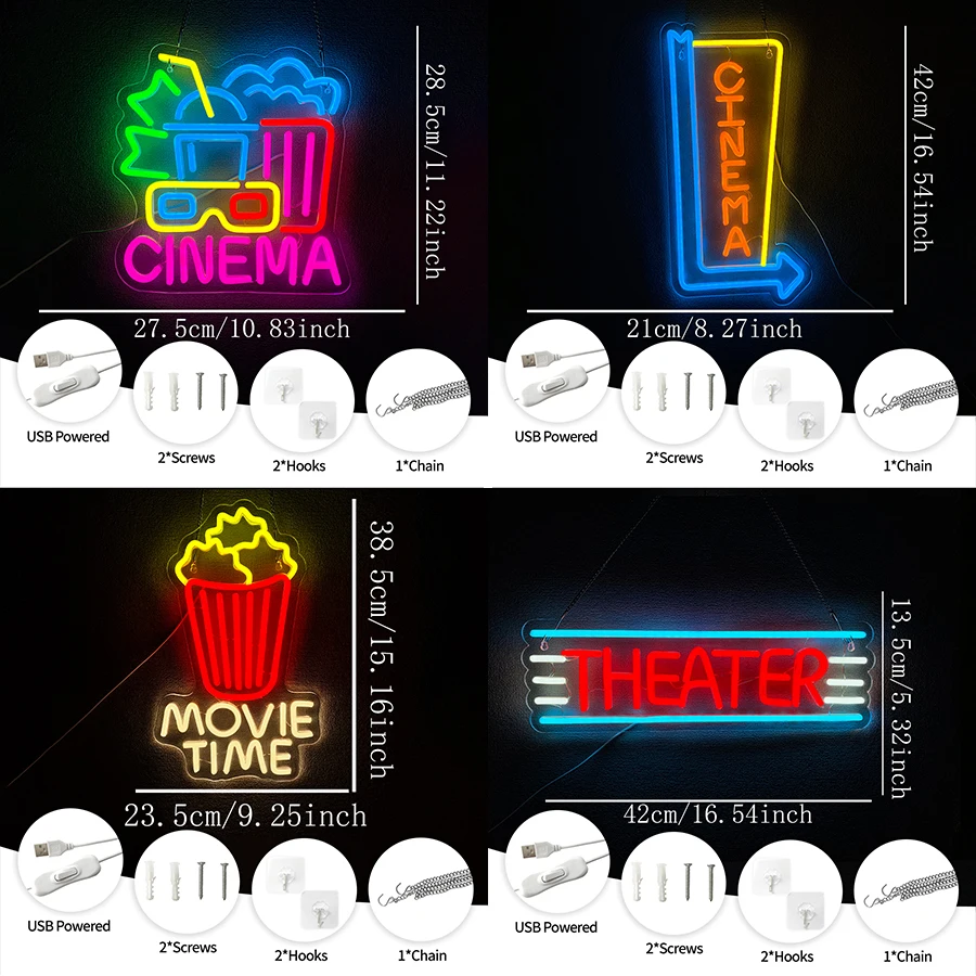 Led Neon Light For Cinema,Game - Home Cinema Wall Lights ulasan dan harga