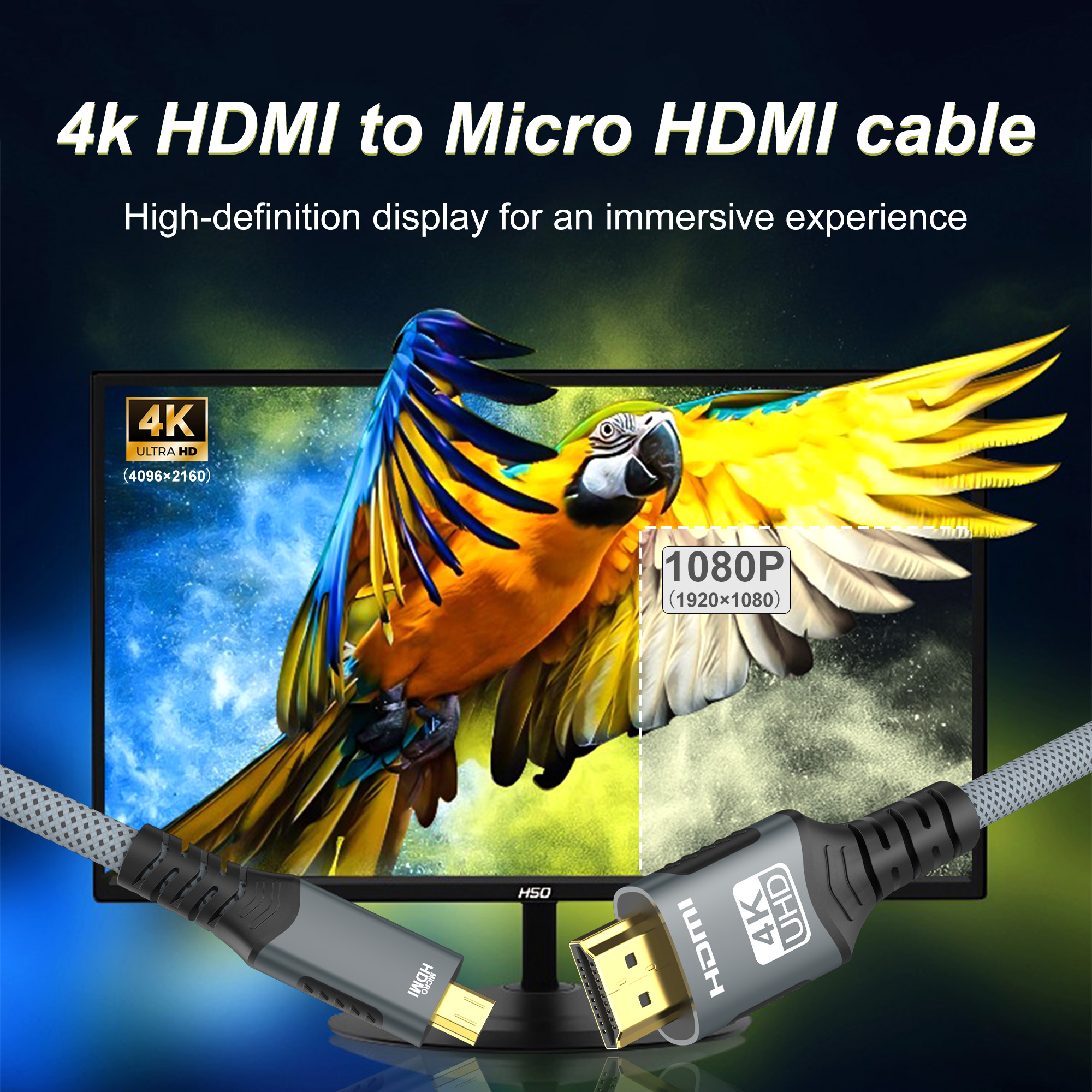 4K Micro HDMI-Compatible to HD - Hdmi Arc Cable ulasan dan harga