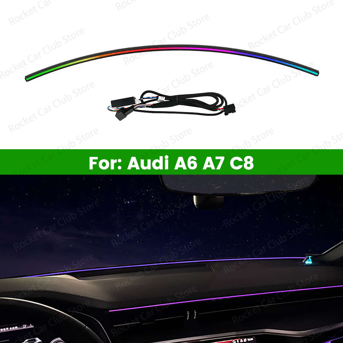 LED Ambient Strip Light 32 Col - Universal Remote Control ulasan dan harga