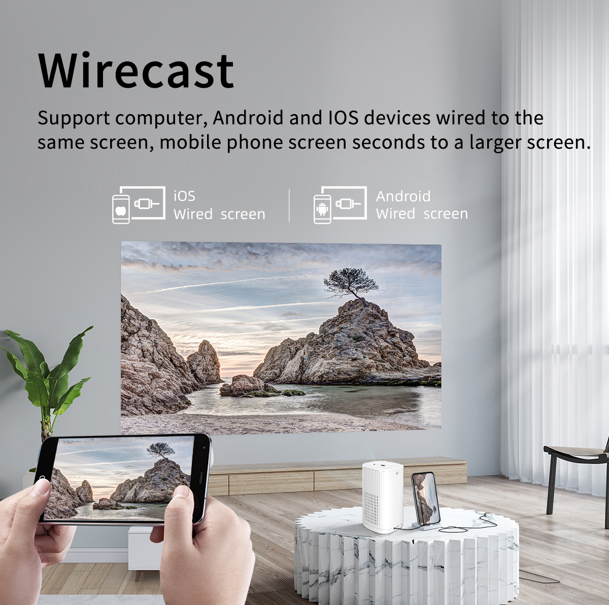 Smart Projector WIFI Mini Port - Xiaomi Home Cinema ulasan dan harga